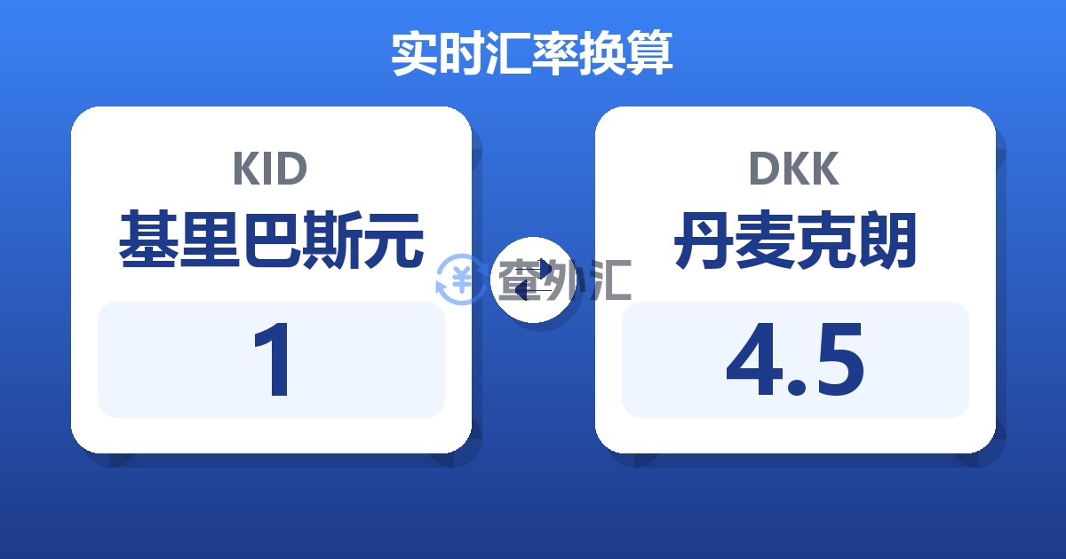 1基里巴斯元兑丹麦克朗