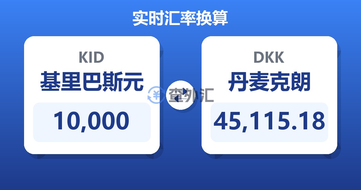 10,000基里巴斯元兑丹麦克朗