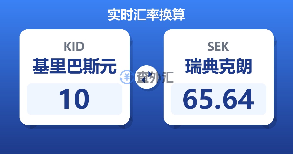 10基里巴斯元兑瑞典克朗