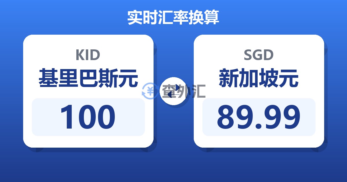100基里巴斯元兑新加坡元