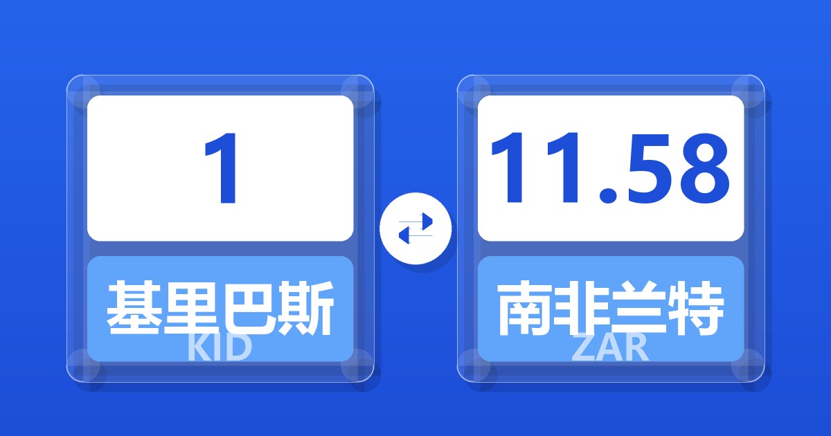 基里巴斯元对南非兰特汇率换算器