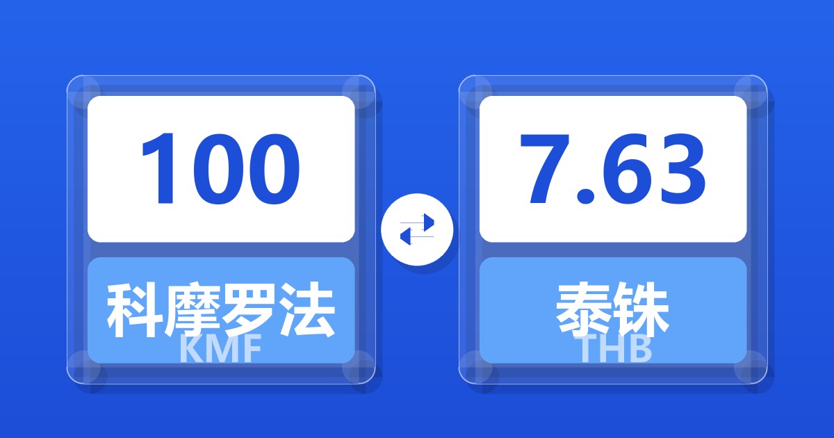 100科摩罗法郎兑泰铢