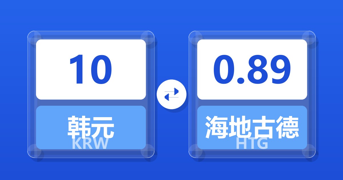 10韩元兑海地古德