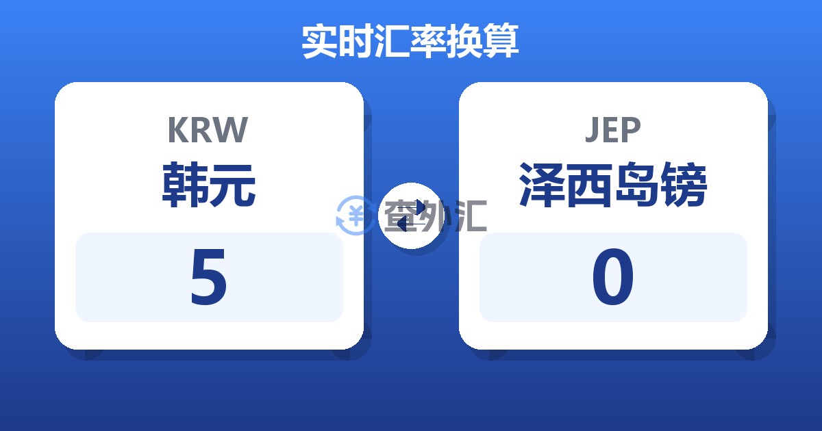 5韩元兑泽西岛镑