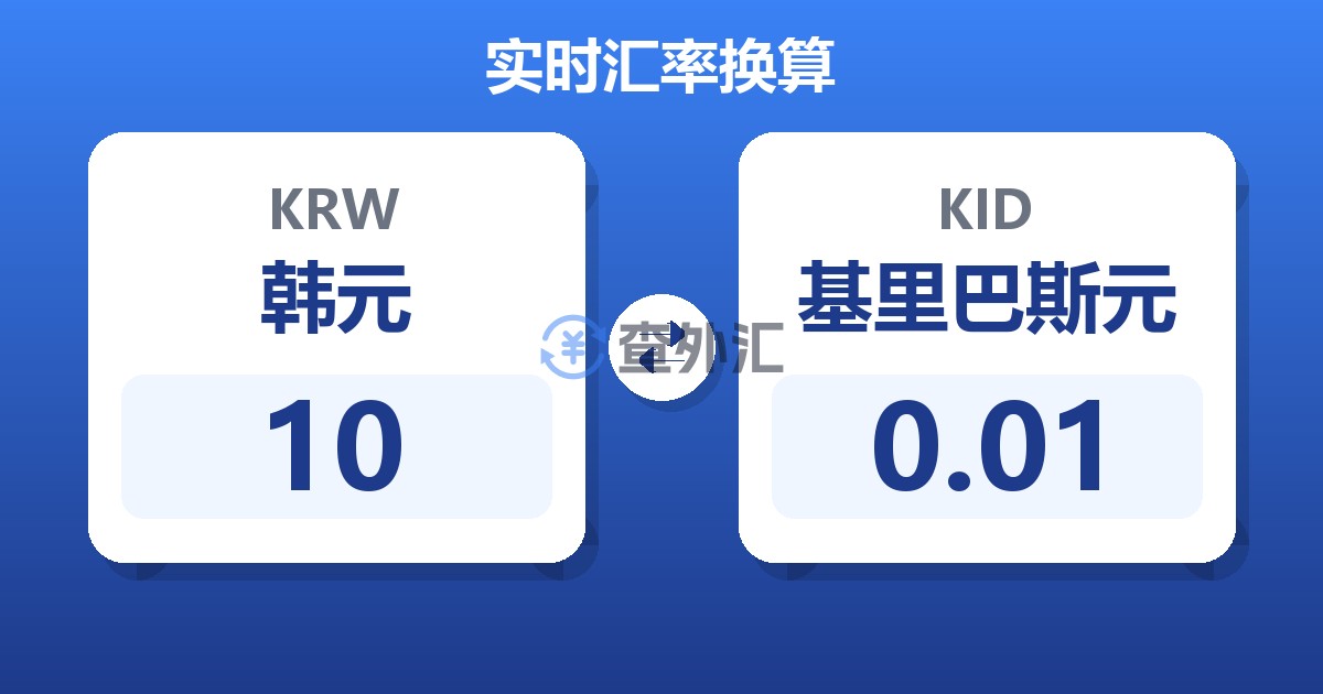 10韩元兑基里巴斯元