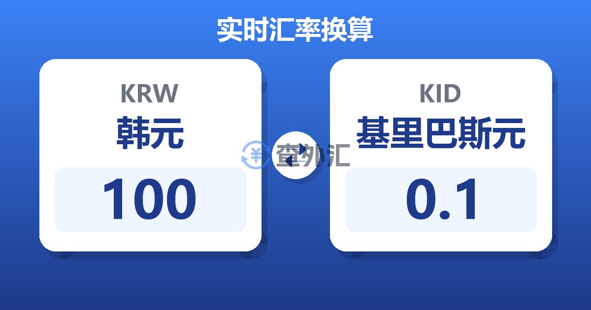 100韩元兑基里巴斯元