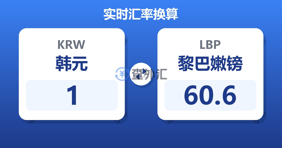 1韩元兑黎巴嫩镑