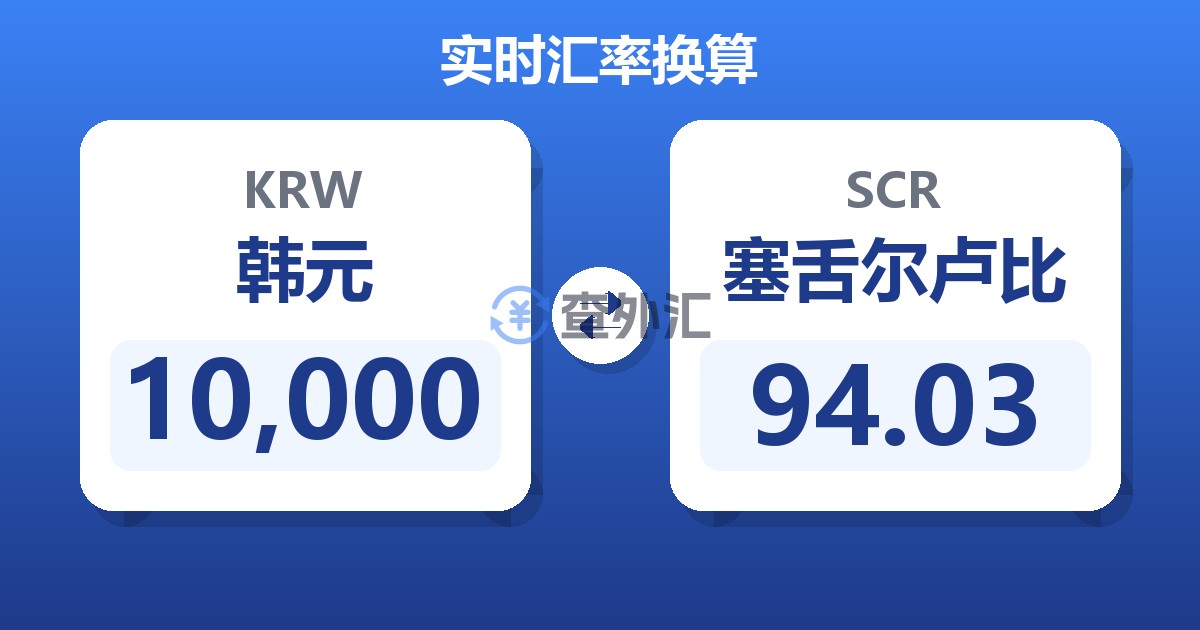 10,000韩元兑塞舌尔卢比
