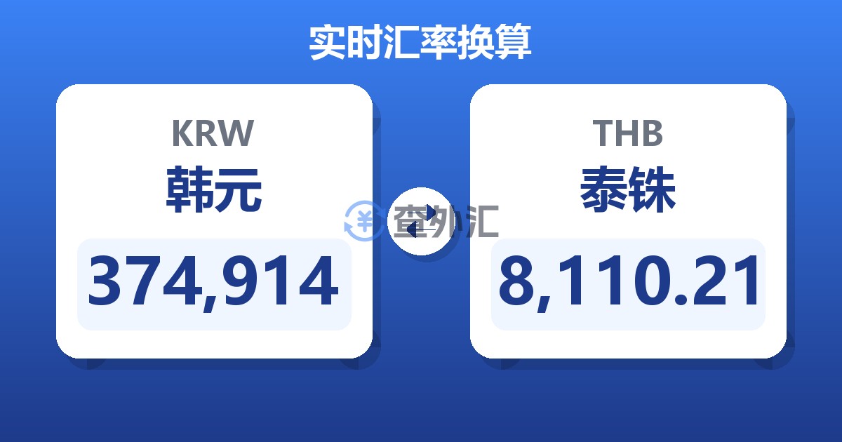 374,914韩元兑泰铢