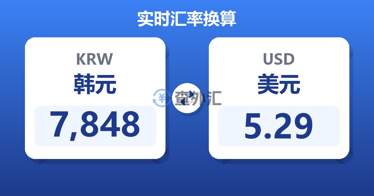 7,848韩元兑美元