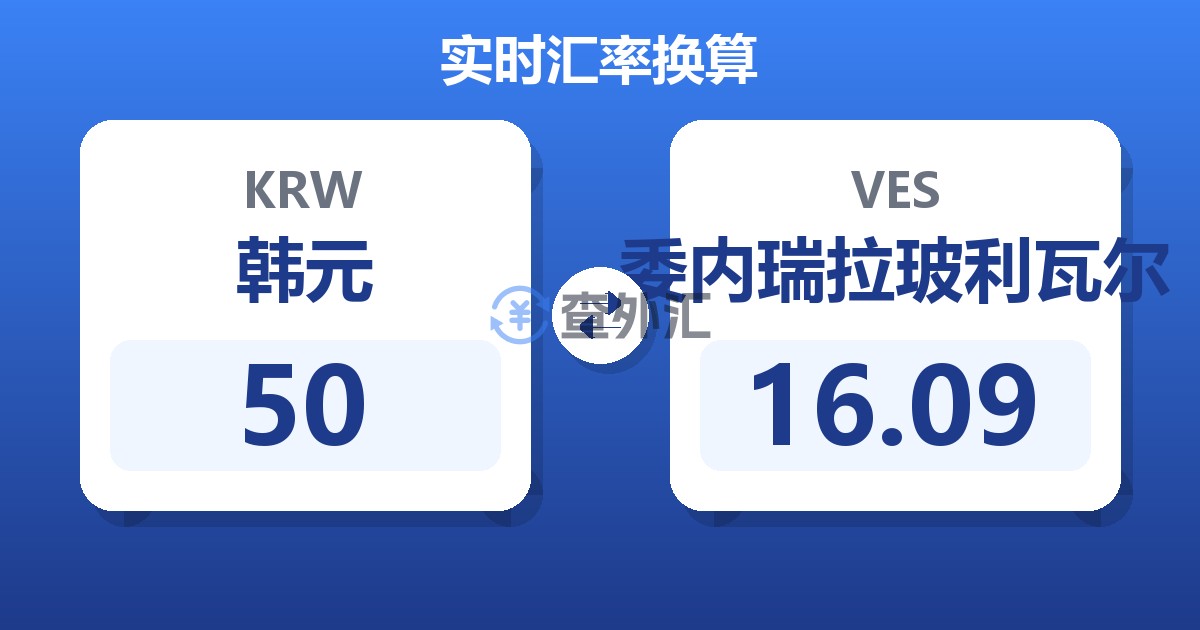 50韩元兑委内瑞拉玻利瓦尔