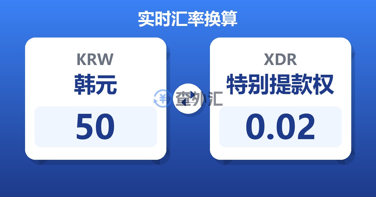 50韩元兑特别提款权