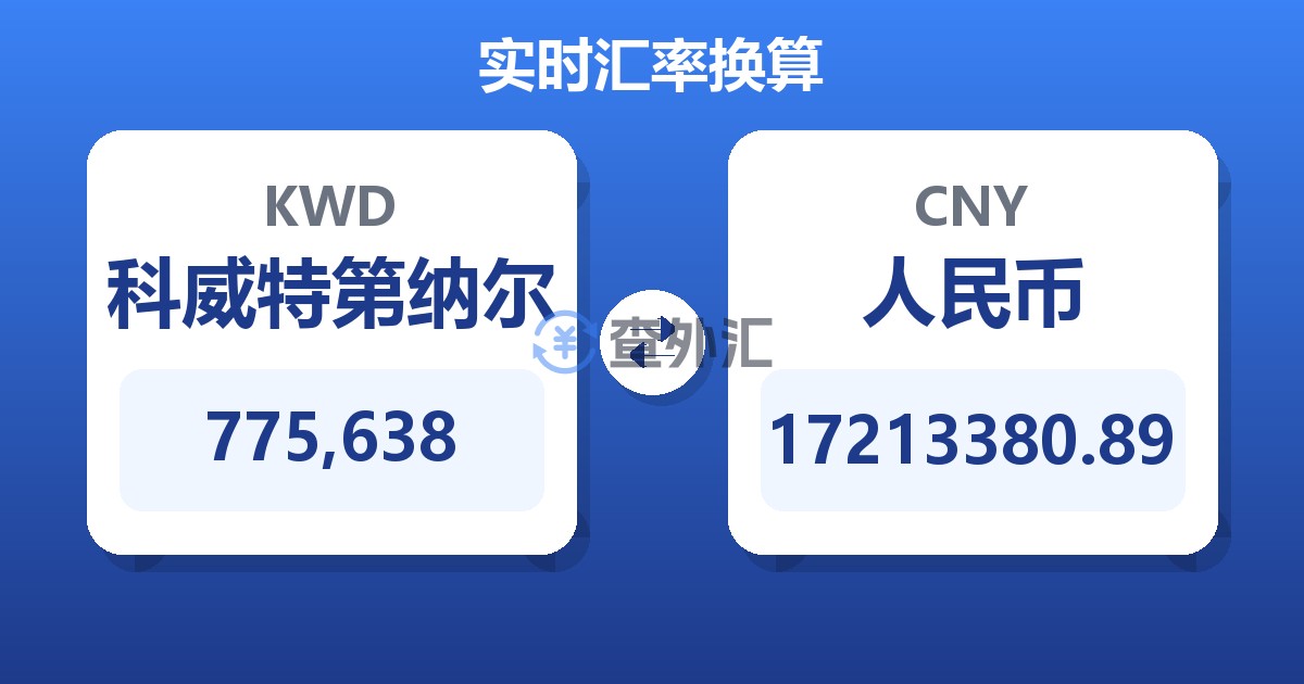 775,638科威特第纳尔兑人民币