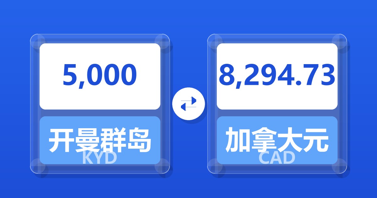 5,000开曼群岛元兑加拿大元