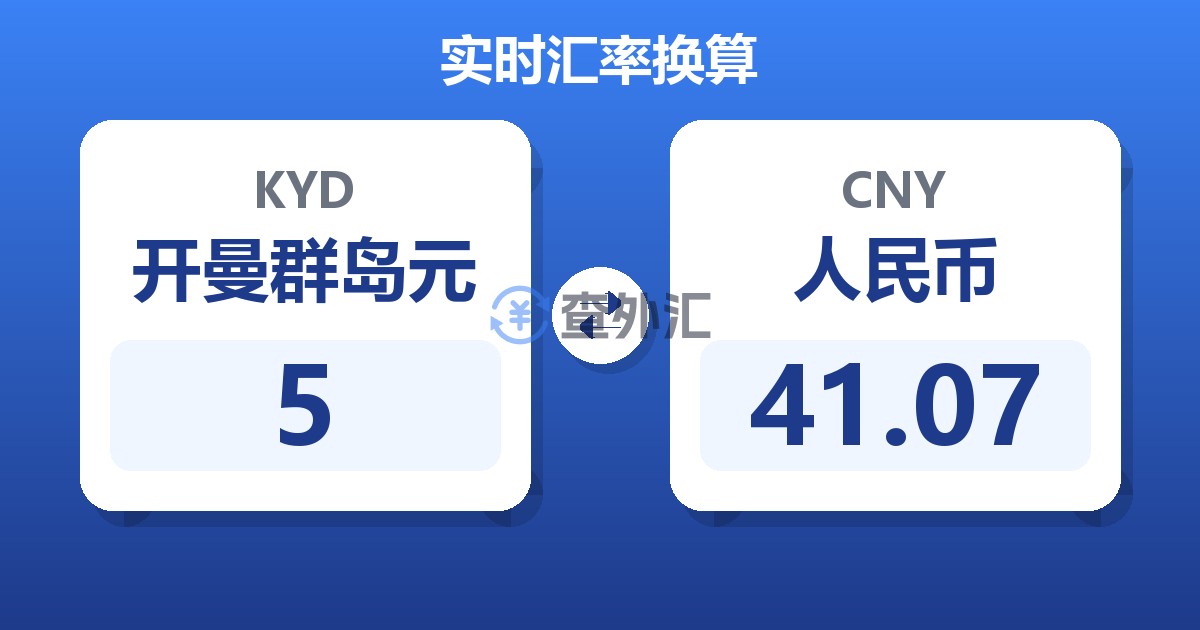 5开曼群岛元兑人民币