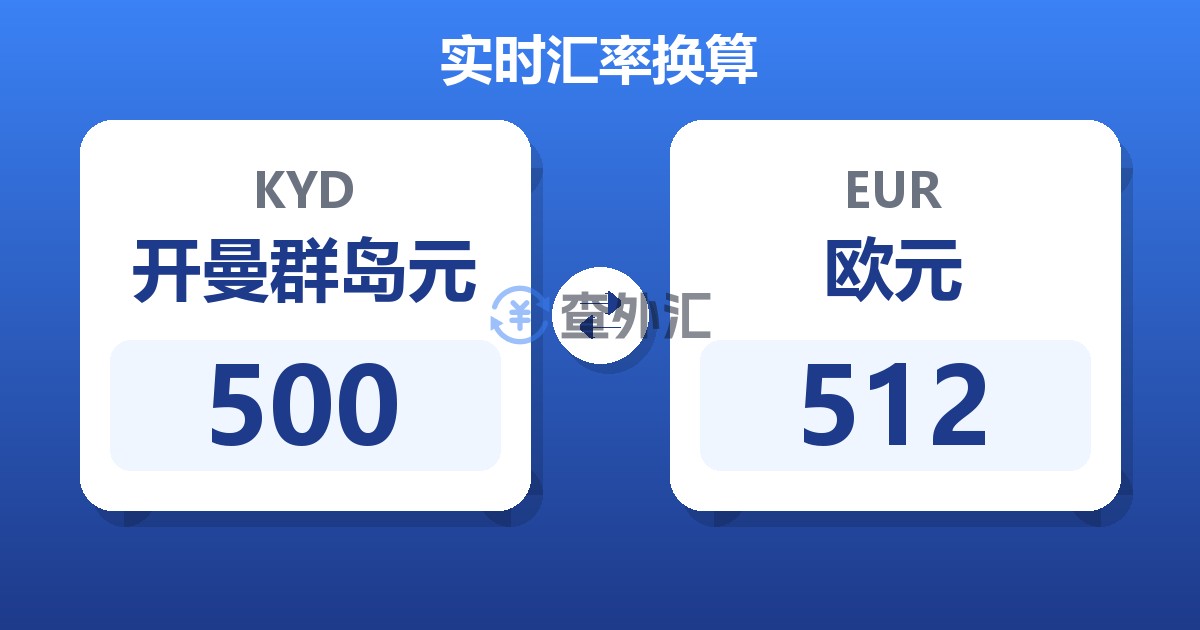 500开曼群岛元兑欧元