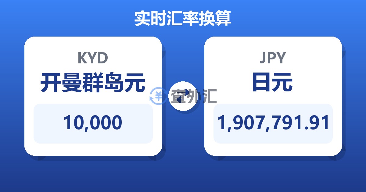 10,000开曼群岛元兑日元