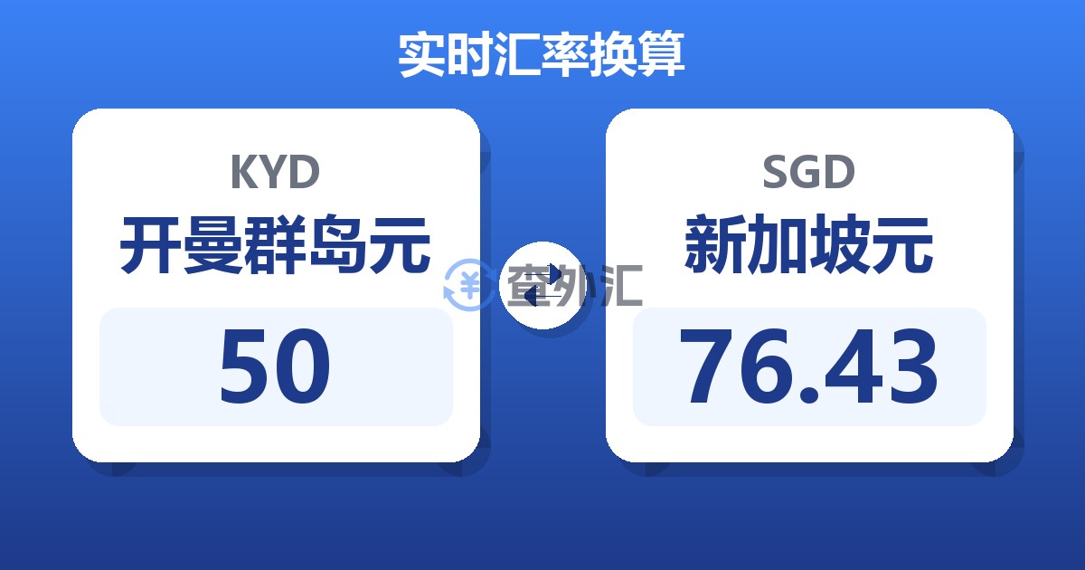 50开曼群岛元兑新加坡元