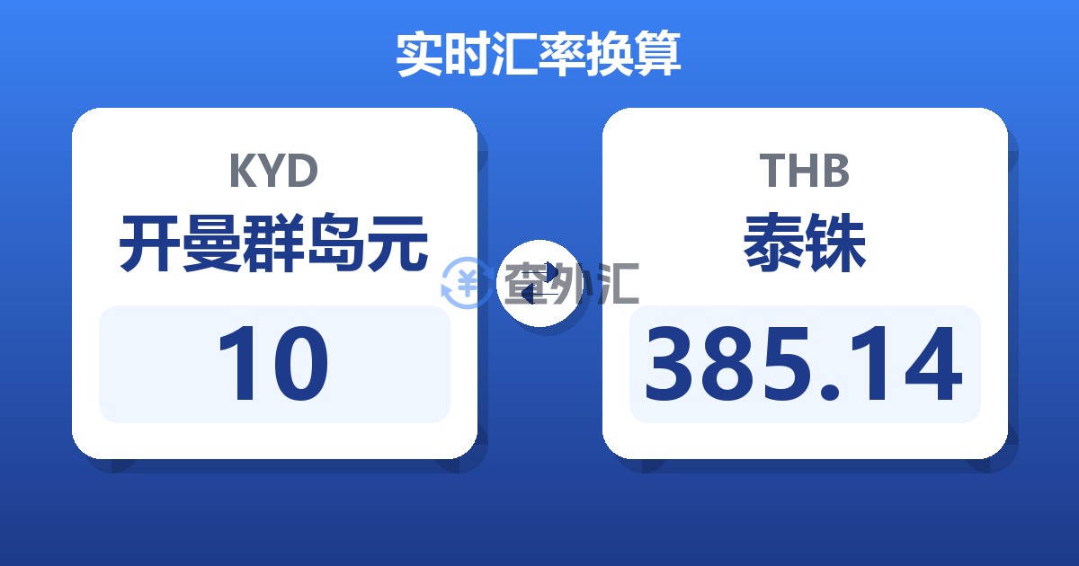 10开曼群岛元兑泰铢