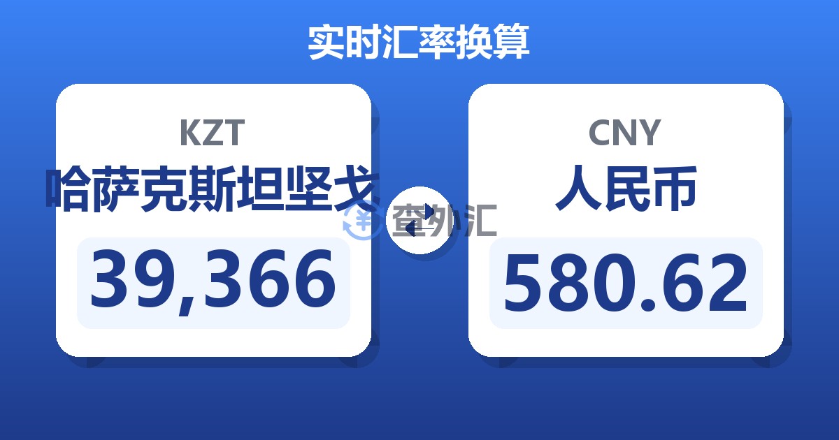 39,366哈萨克斯坦坚戈兑人民币