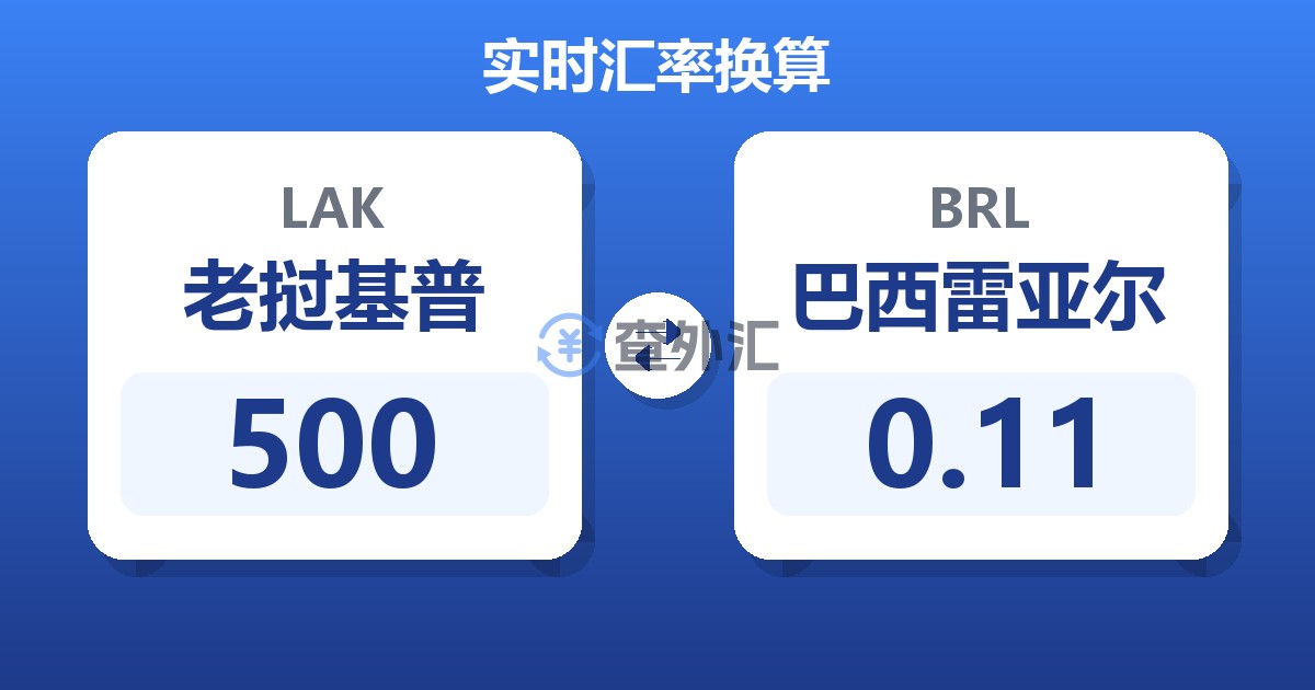 500老挝基普兑巴西雷亚尔