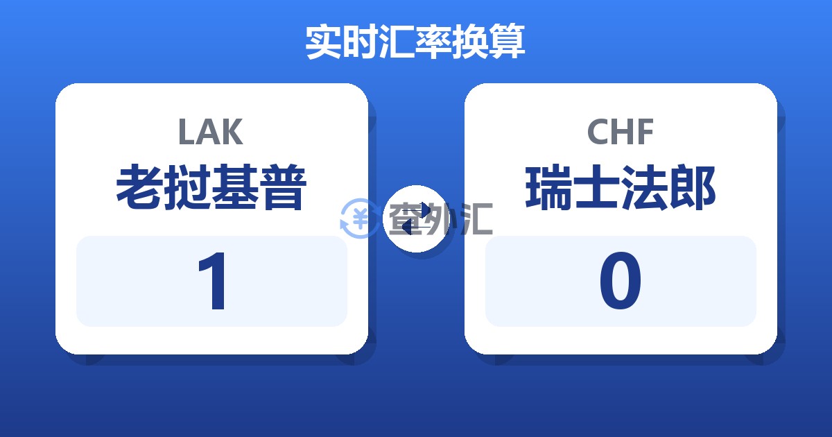 1老挝基普兑瑞士法郎