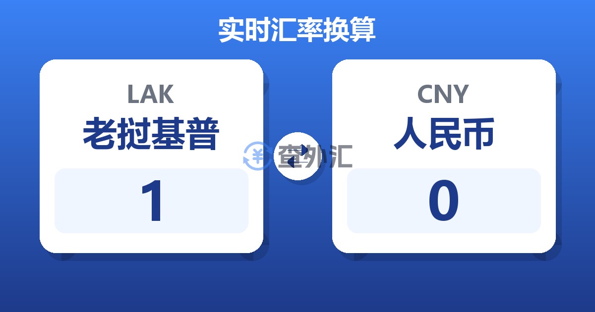 1老挝基普兑人民币