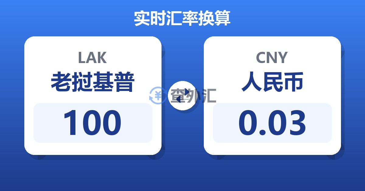 100老挝基普兑人民币