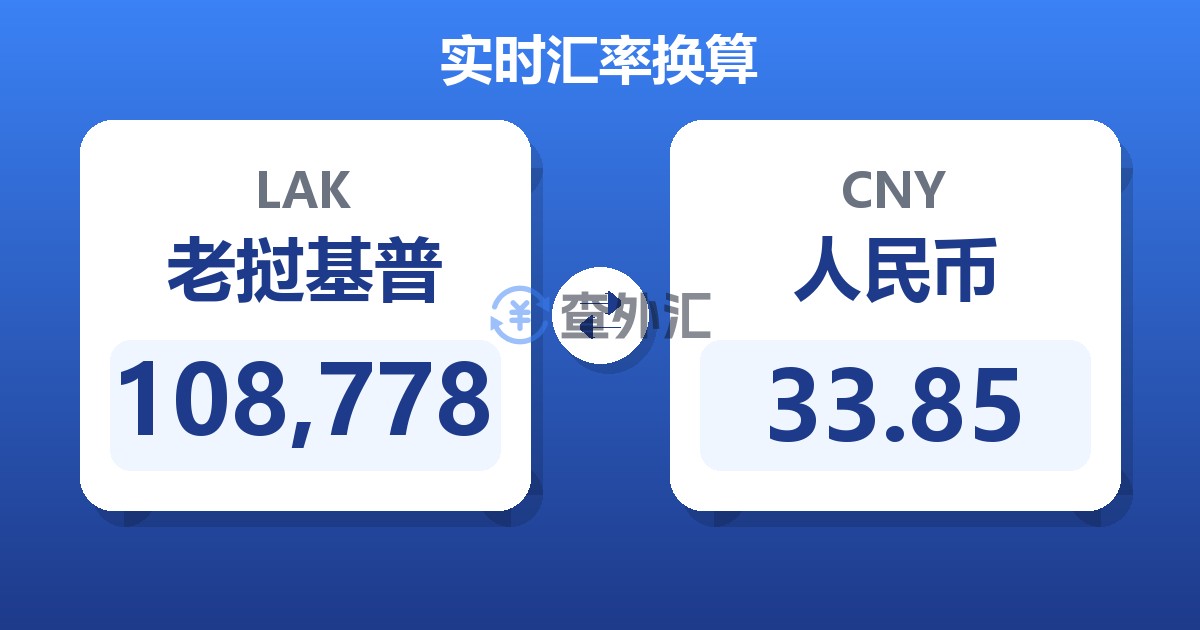 108,778老挝基普兑人民币