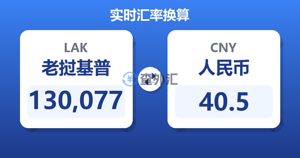 130,077老挝基普兑人民币