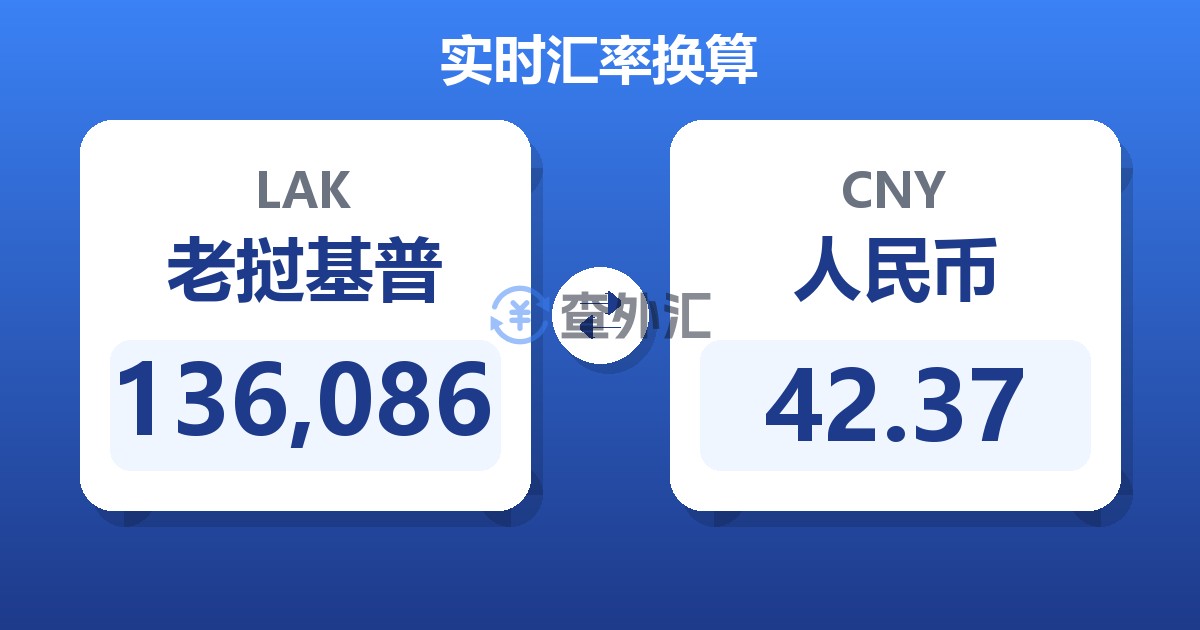 136,086老挝基普兑人民币