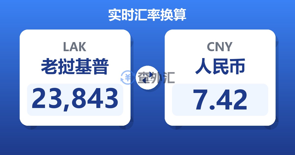 23,843老挝基普兑人民币
