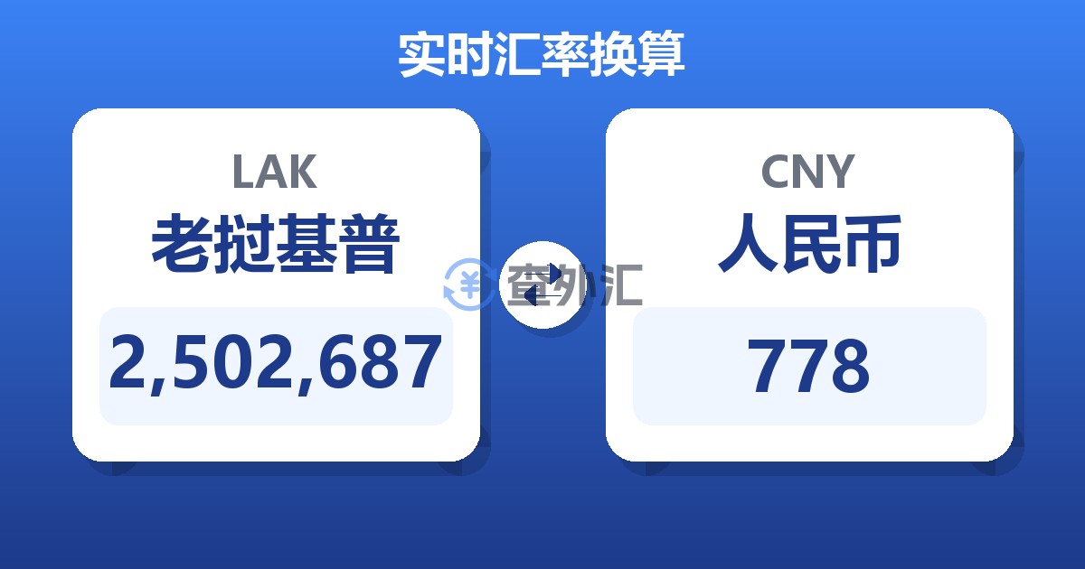 2,502,687老挝基普兑人民币