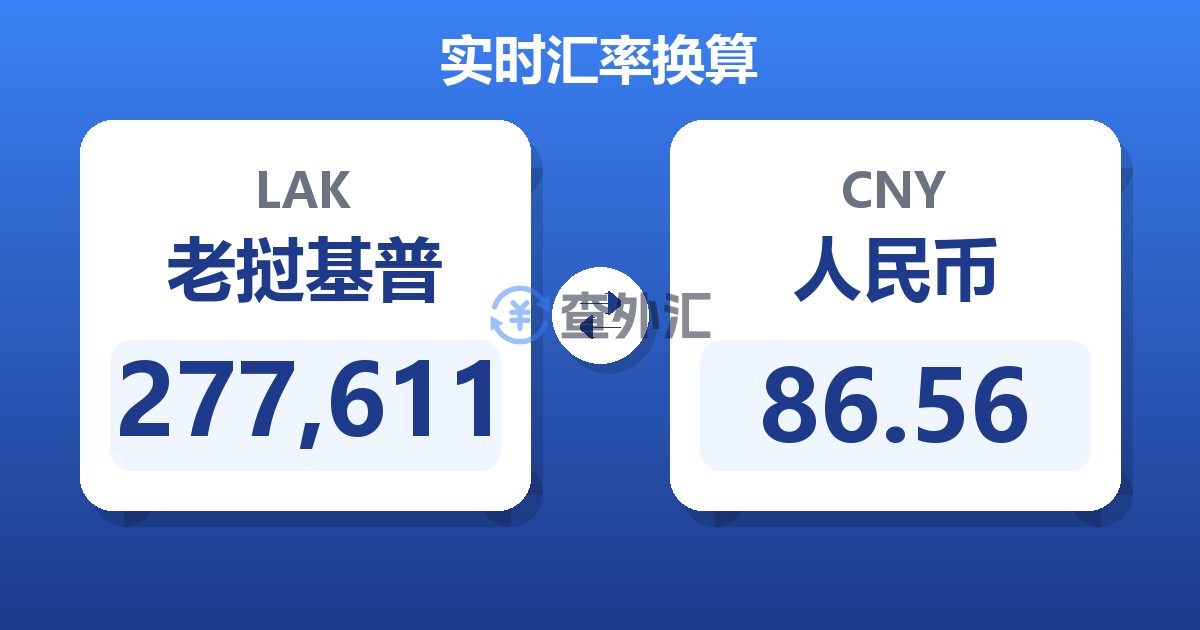 277,611老挝基普兑人民币