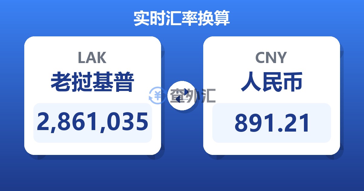 2,861,035老挝基普兑人民币