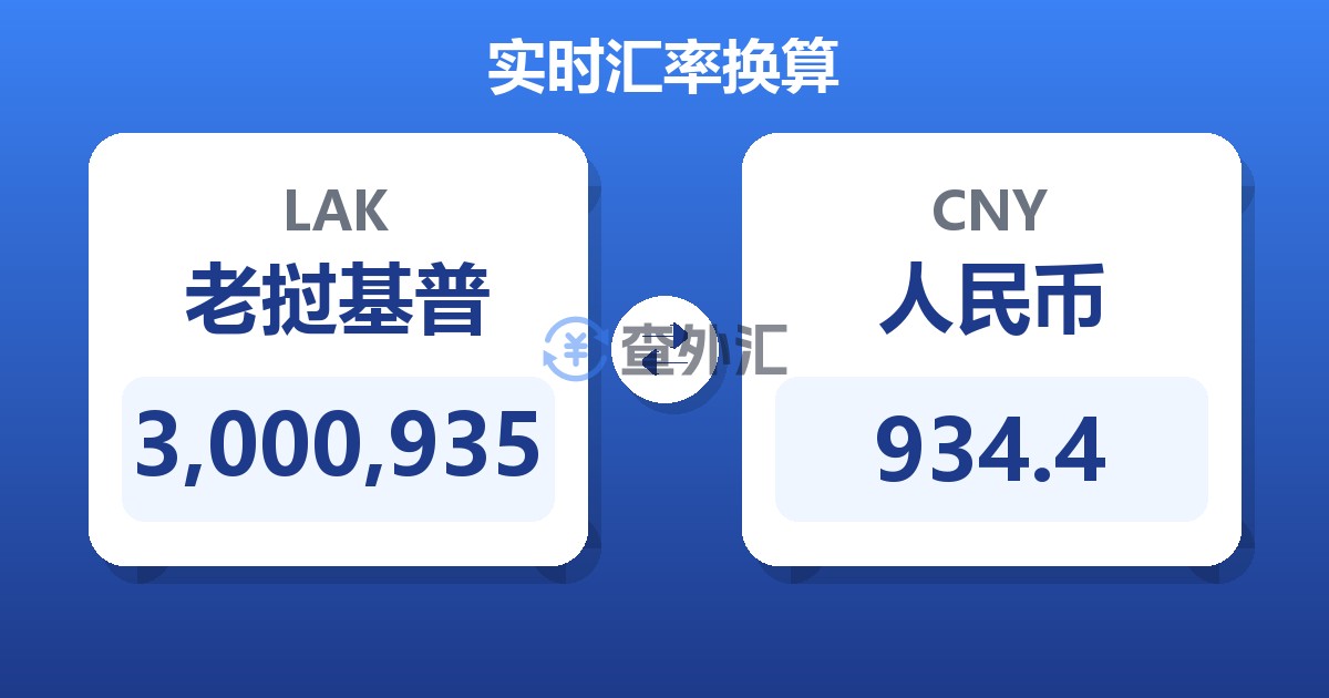 3,000,935老挝基普兑人民币