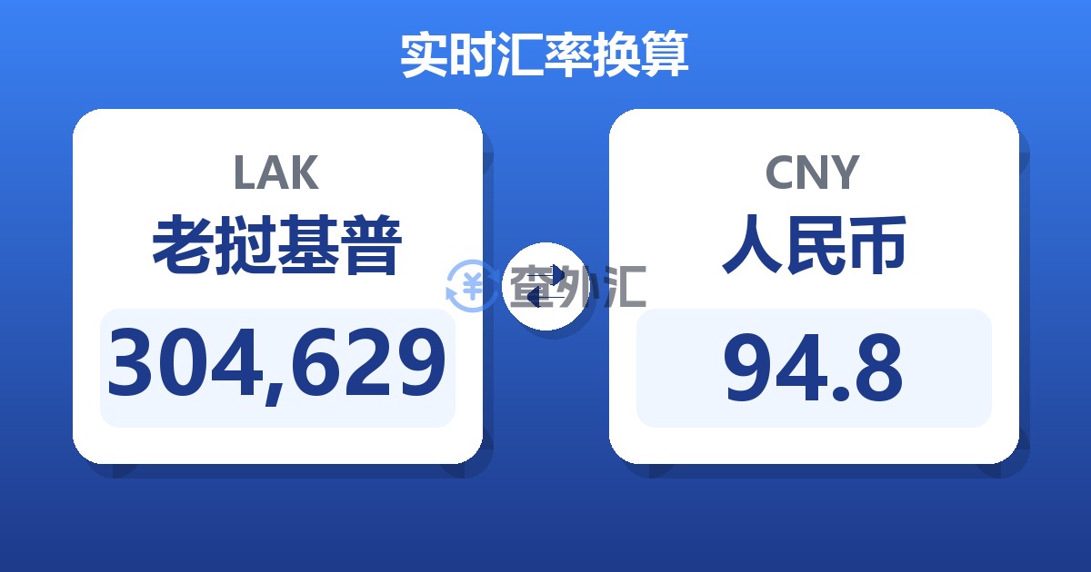 304,629老挝基普兑人民币