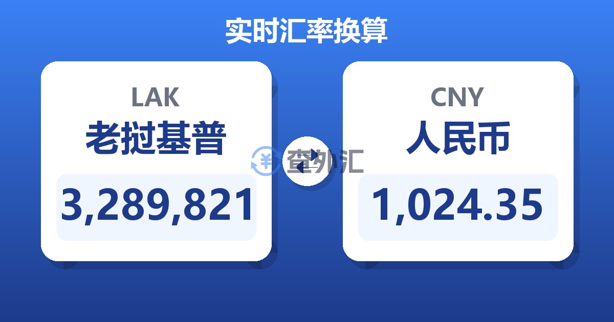 3,289,821老挝基普兑人民币