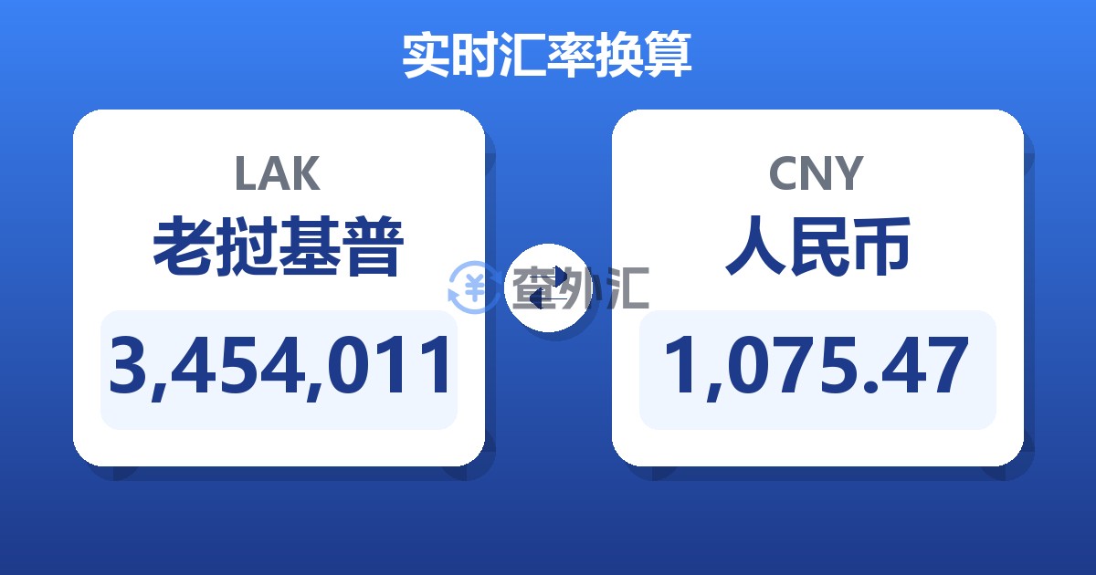 3,454,011老挝基普兑人民币