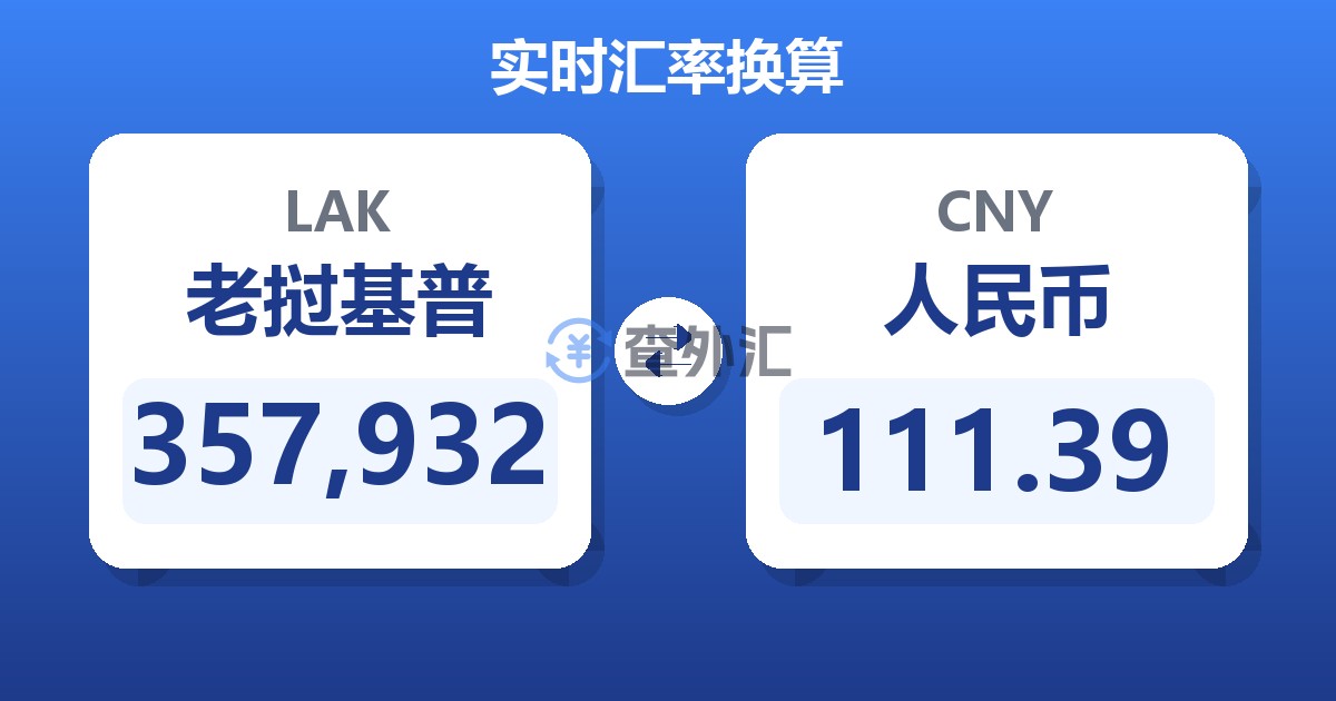 357,932老挝基普兑人民币