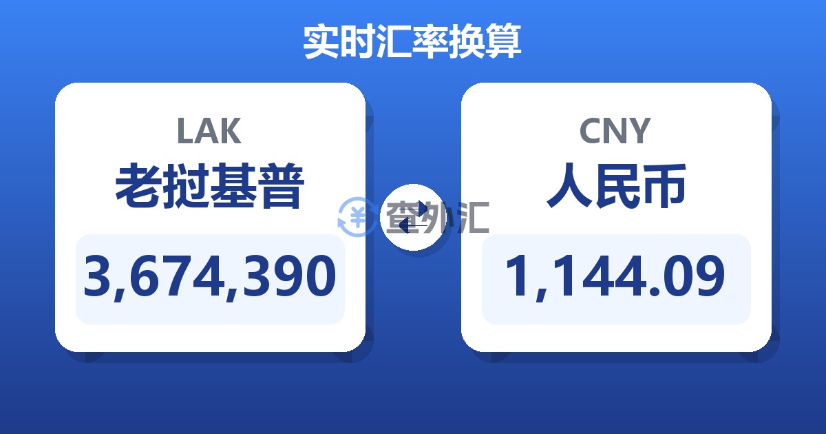 3,674,390老挝基普兑人民币