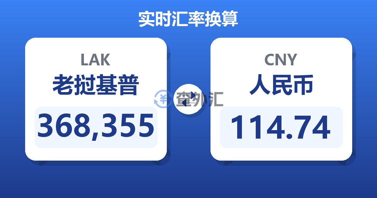 368,355老挝基普兑人民币