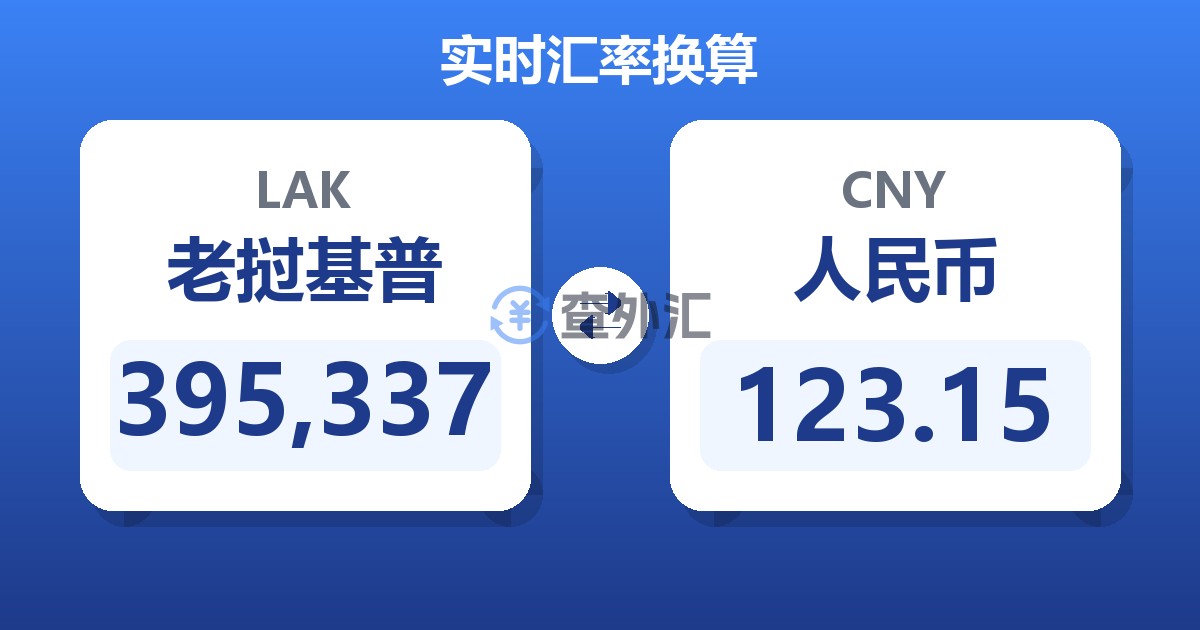395,337老挝基普兑人民币
