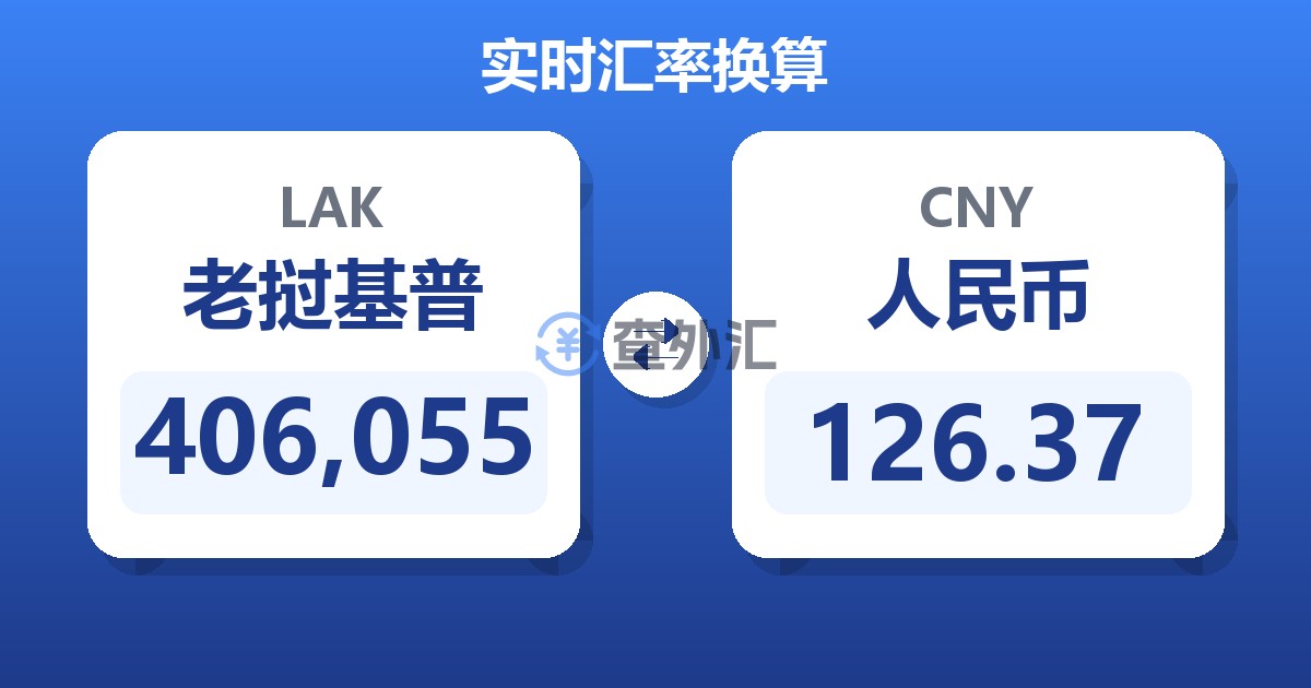 406,055老挝基普兑人民币