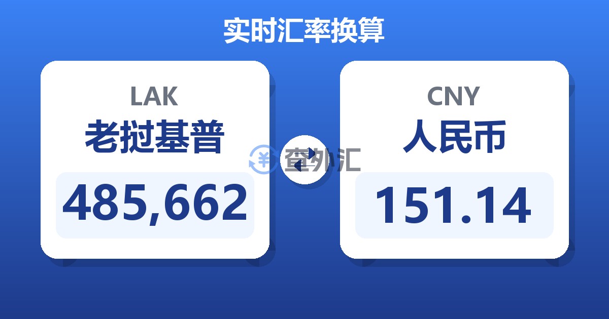 485,662老挝基普兑人民币