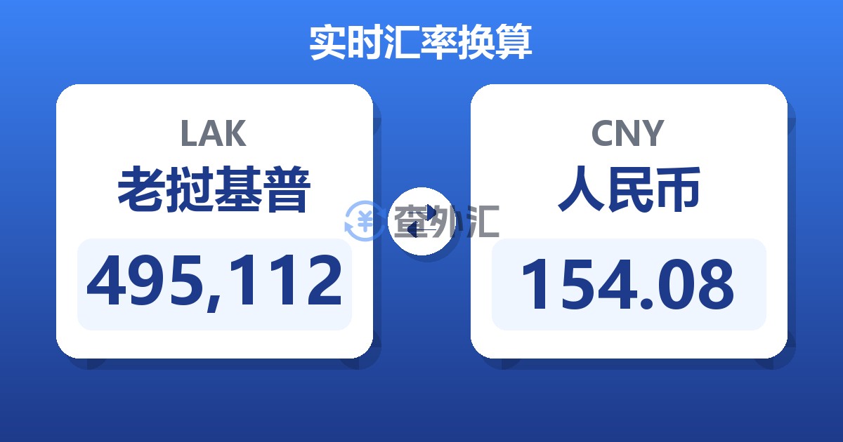 495,112老挝基普兑人民币
