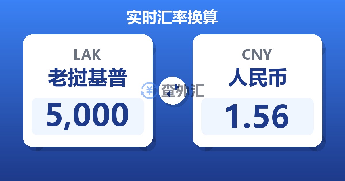 5,000老挝基普兑人民币