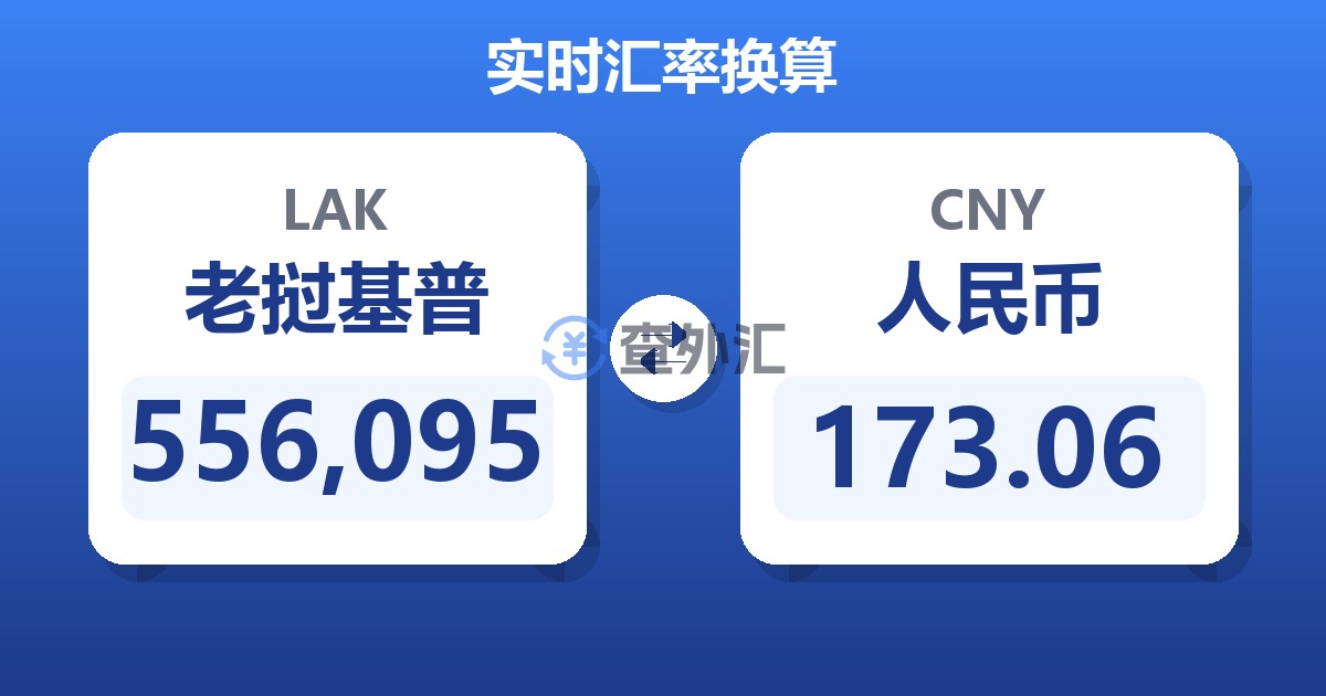 556,095老挝基普兑人民币