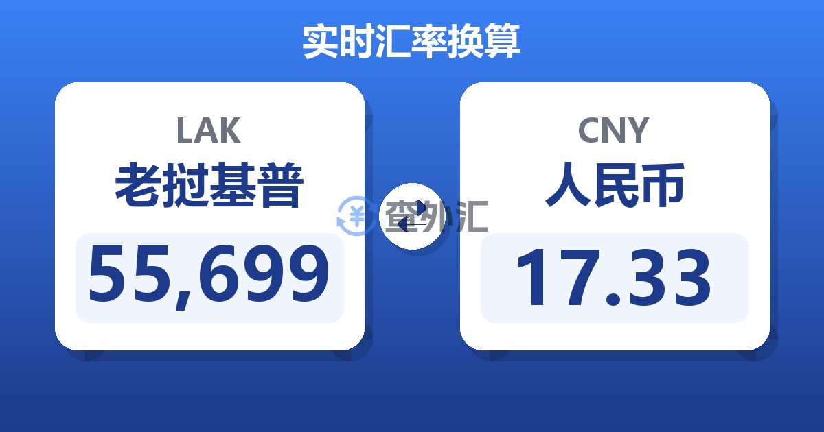 55,699老挝基普兑人民币