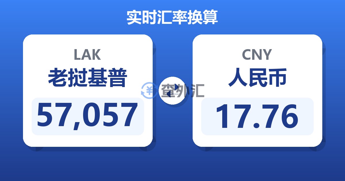 57,057老挝基普兑人民币